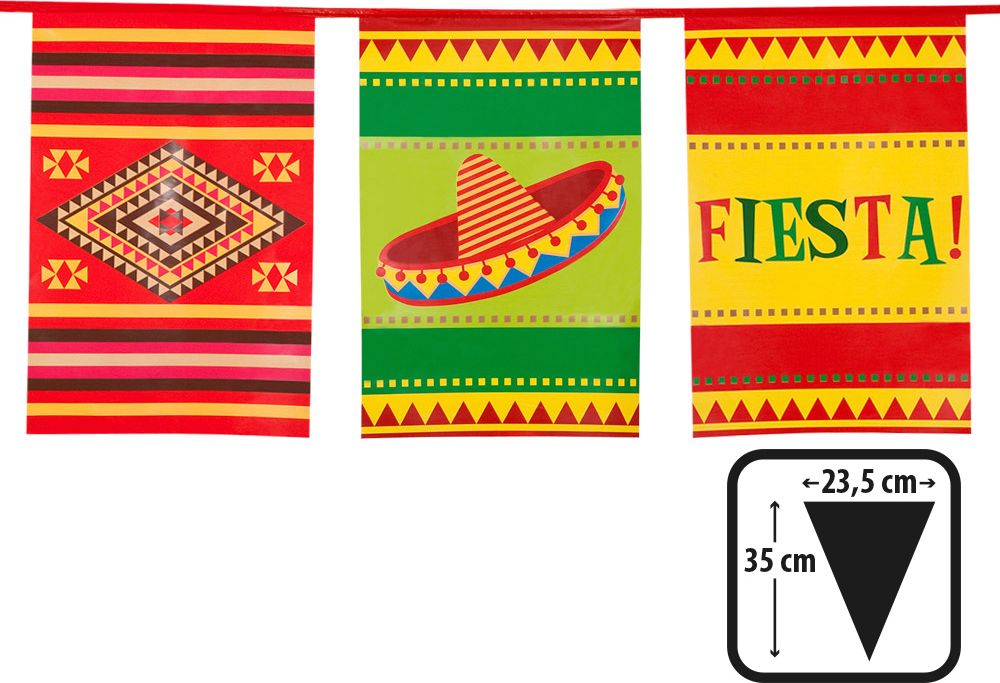Mexicaanse vlaggenlijn rechthoekig