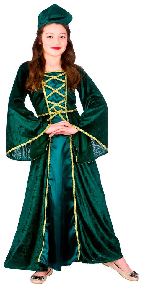 Middeleeuwen prinsessen jurk groen
