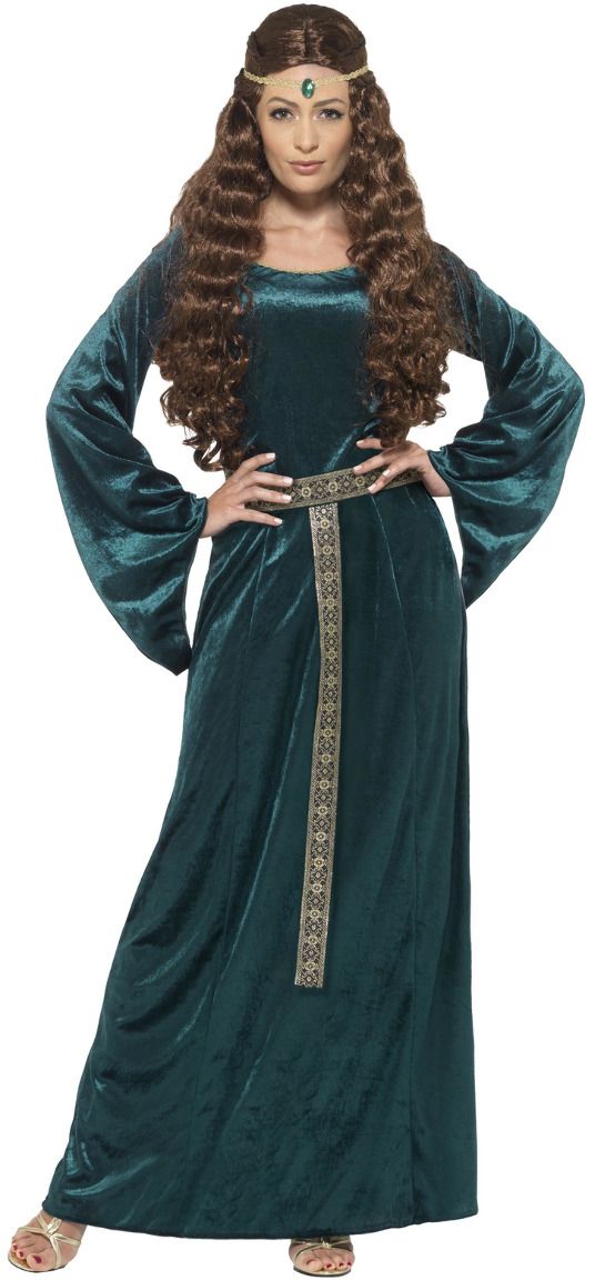 Middeleeuwse dames jurk groen