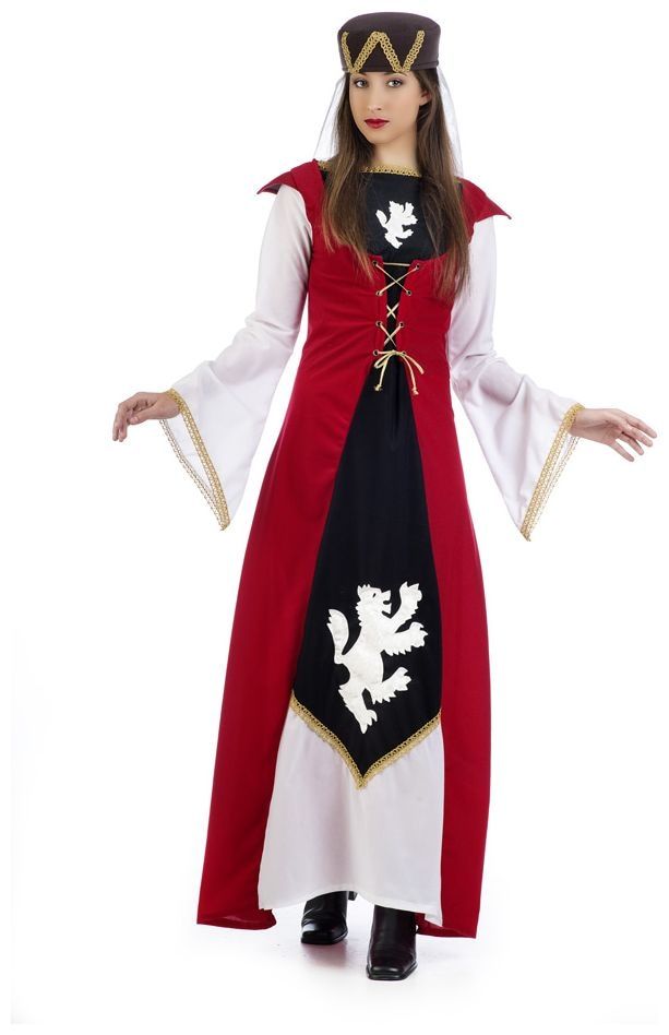 Middeleeuwse jurk rood
