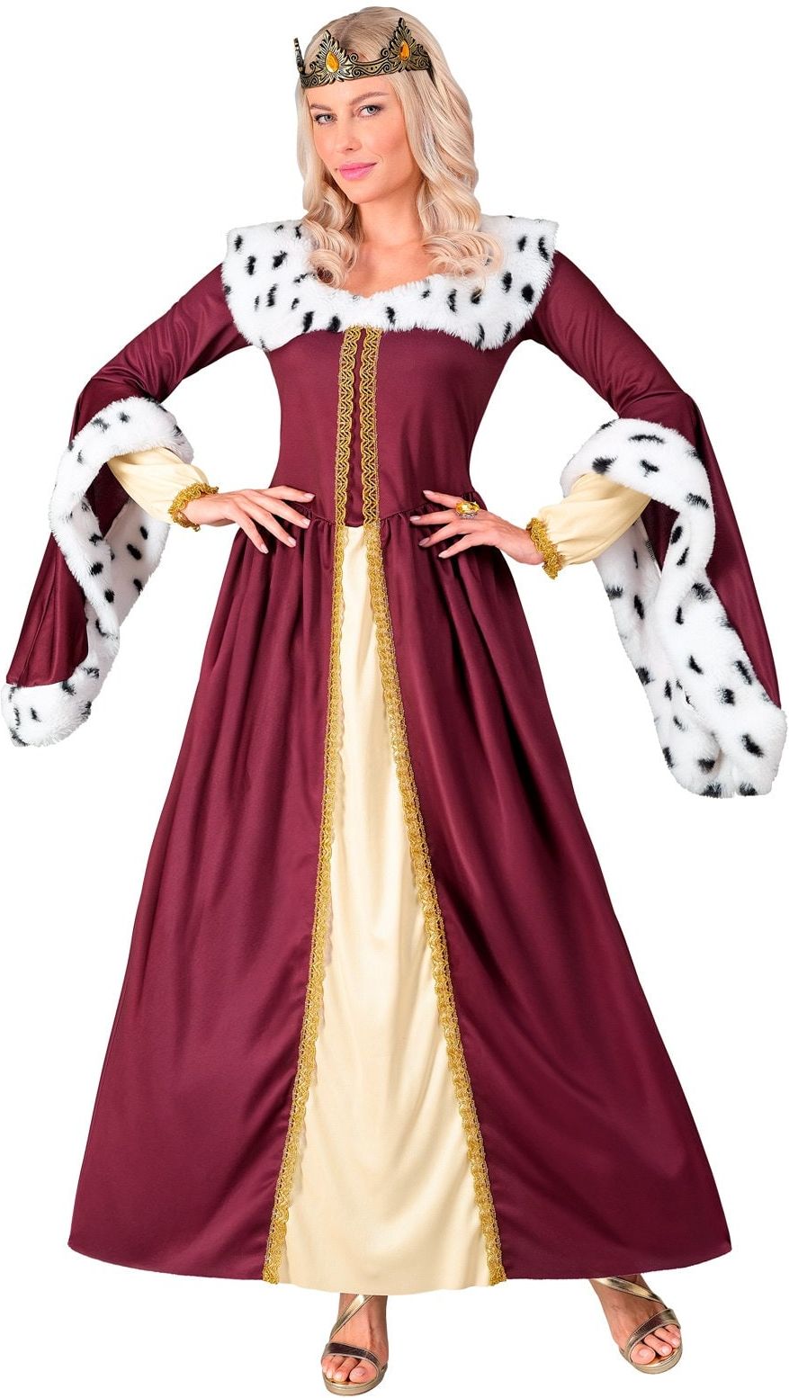 Middeleeuwse Koningin Jurk Rood Dames