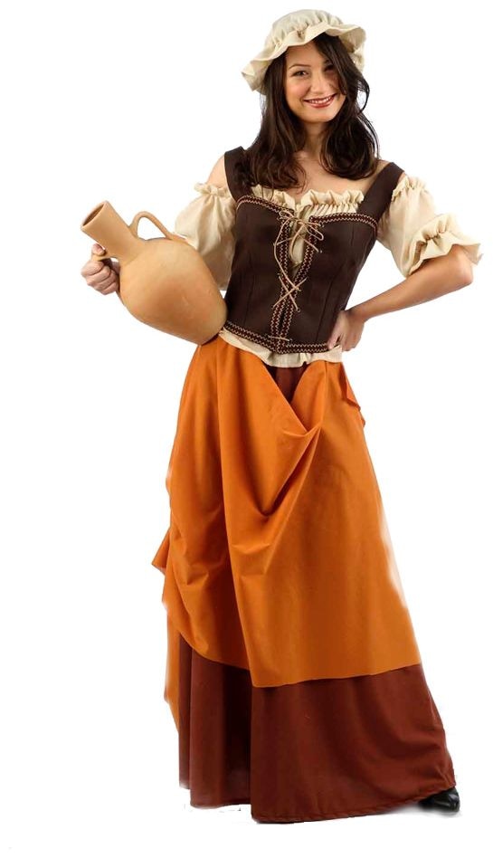 Middeleeuwse landvrouw jurk