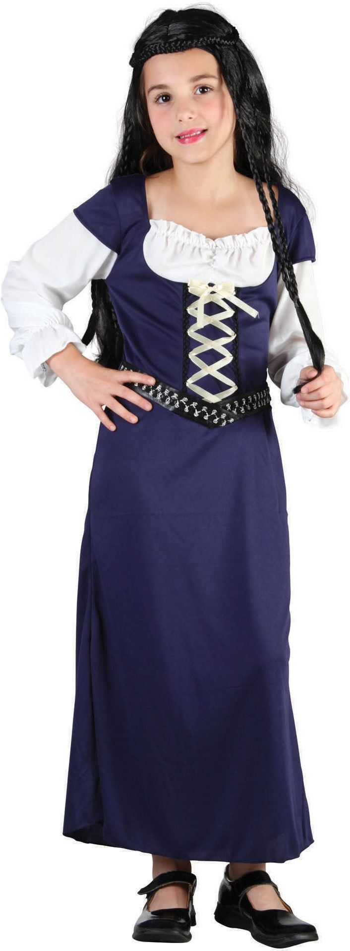 Middeleeuwse Marion Jurk Blauw Meisjes