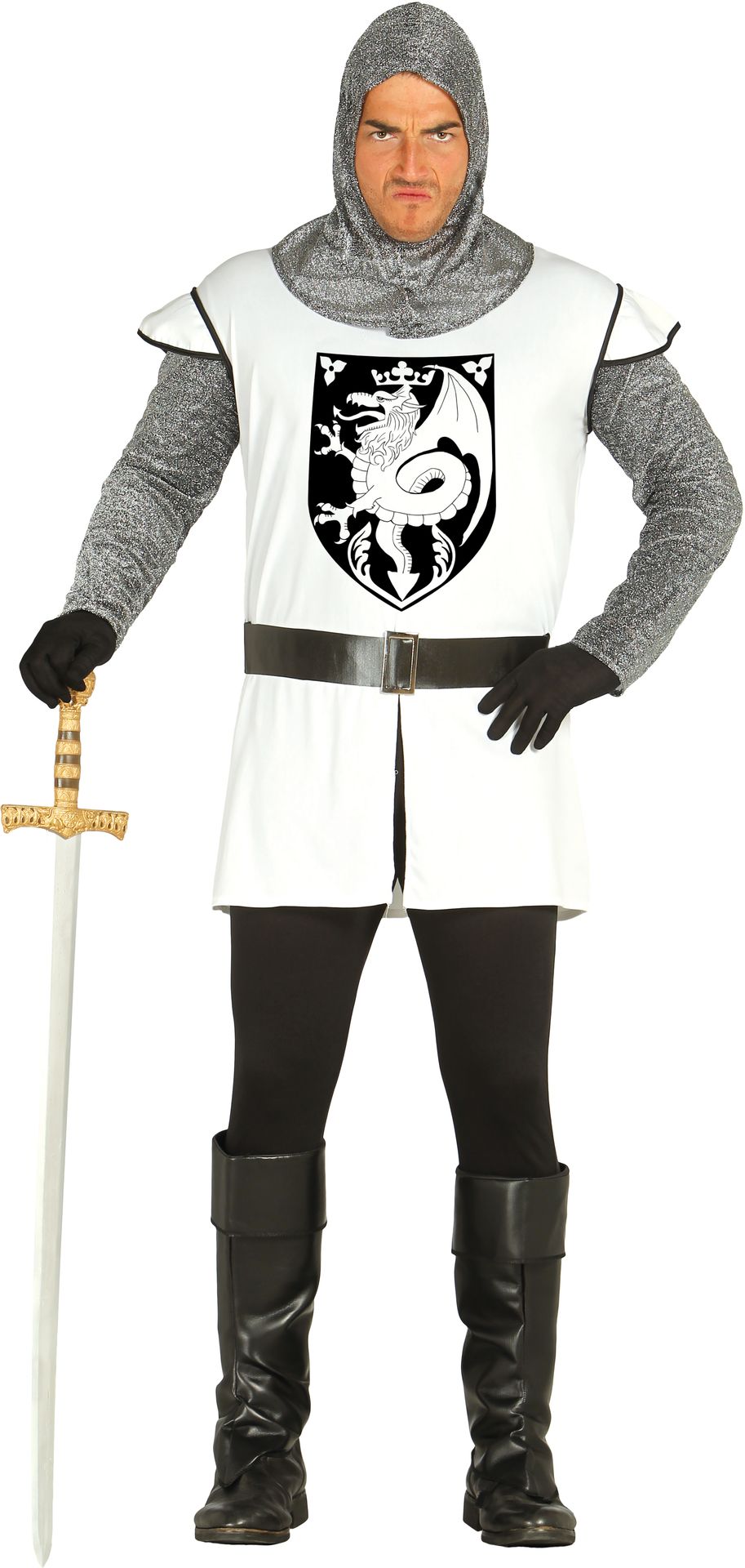 Middeleeuwse ridder wit