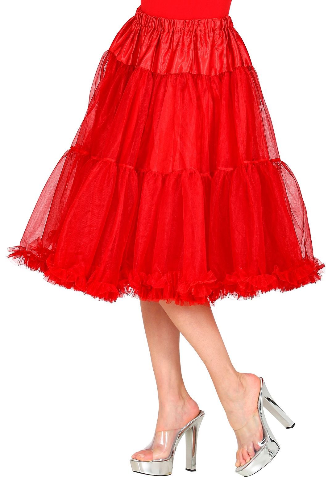 Midi tule rood petticoat