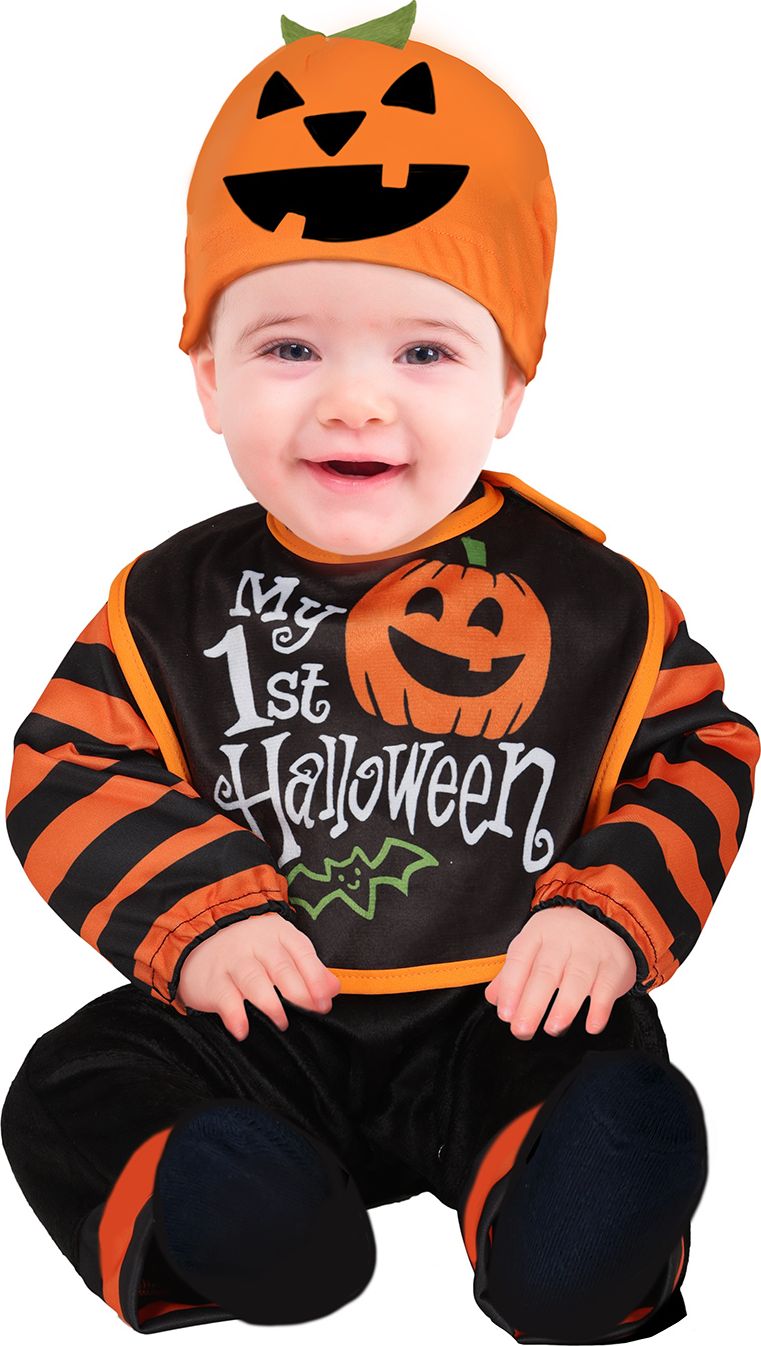 Mijn eerste halloween pompoen outfit baby