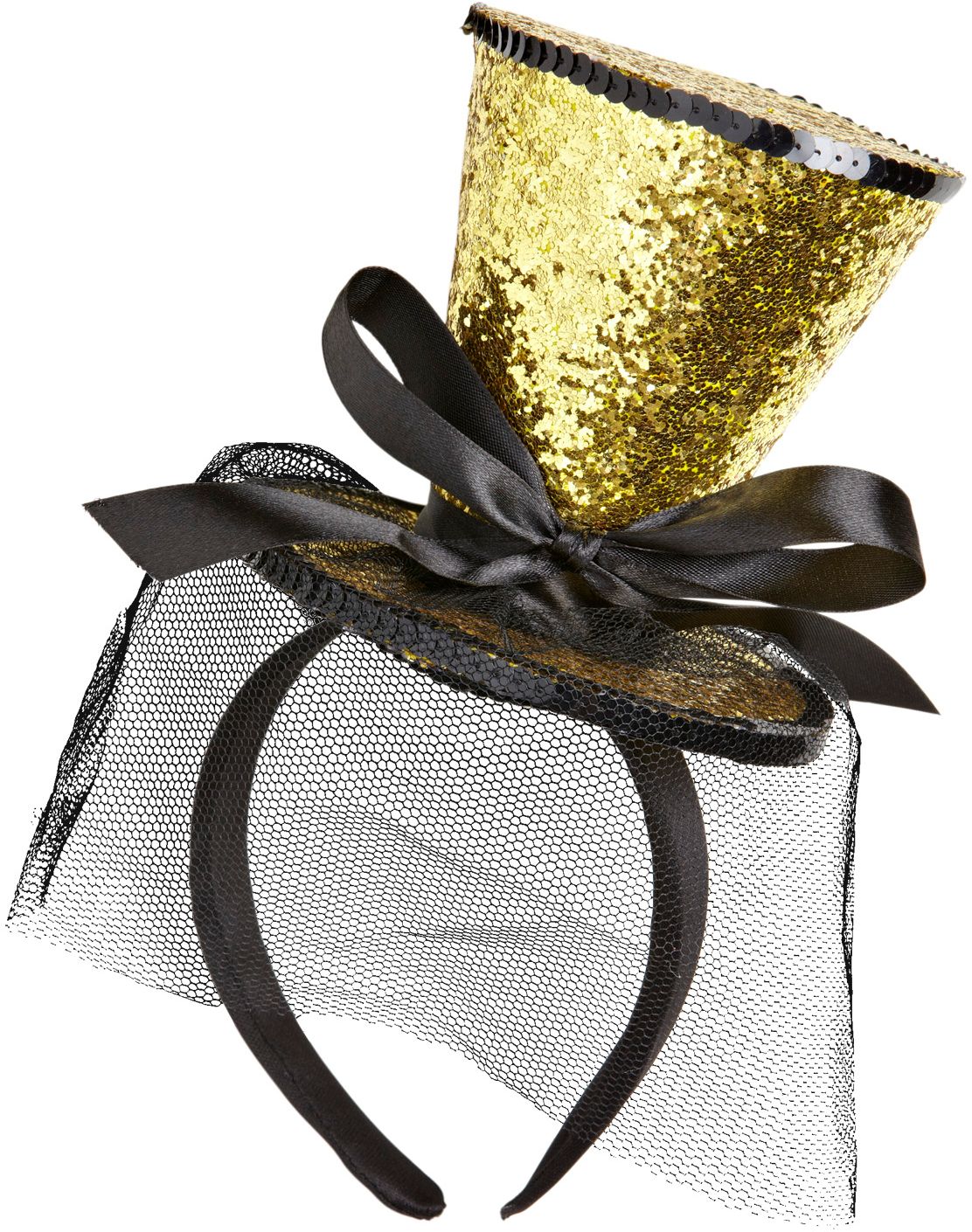 Mini gouden glitter hoge hoed