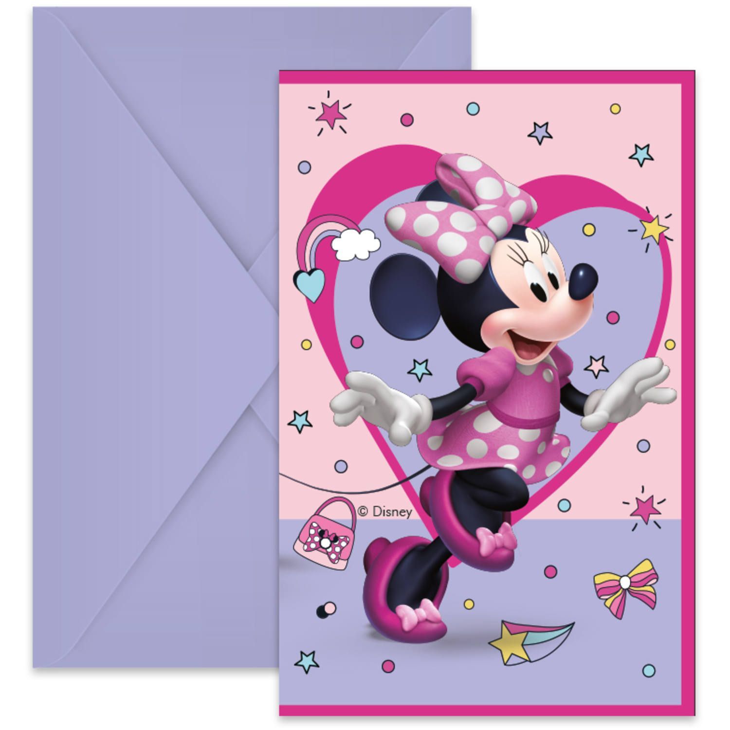 Minnie Mouse uitnodigingskaarten