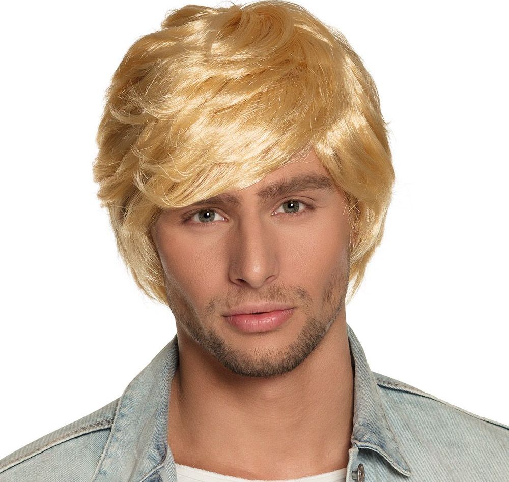 Moderne pruik heren blond