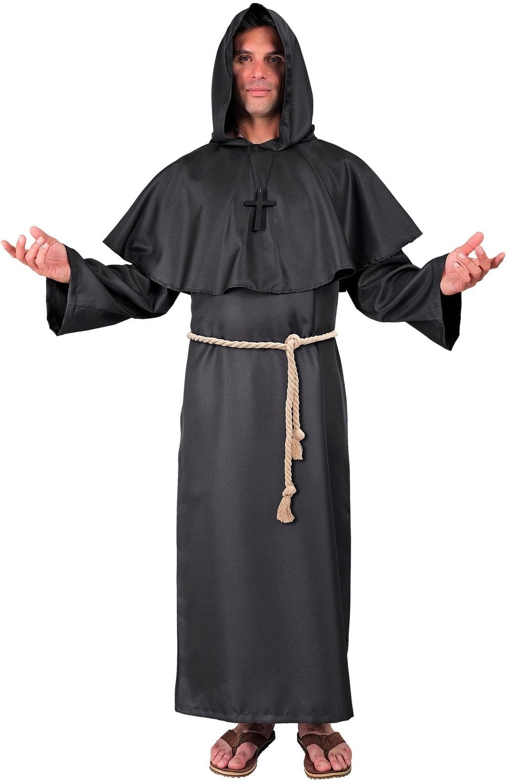 Monnik Pak Feest Zwart Heren