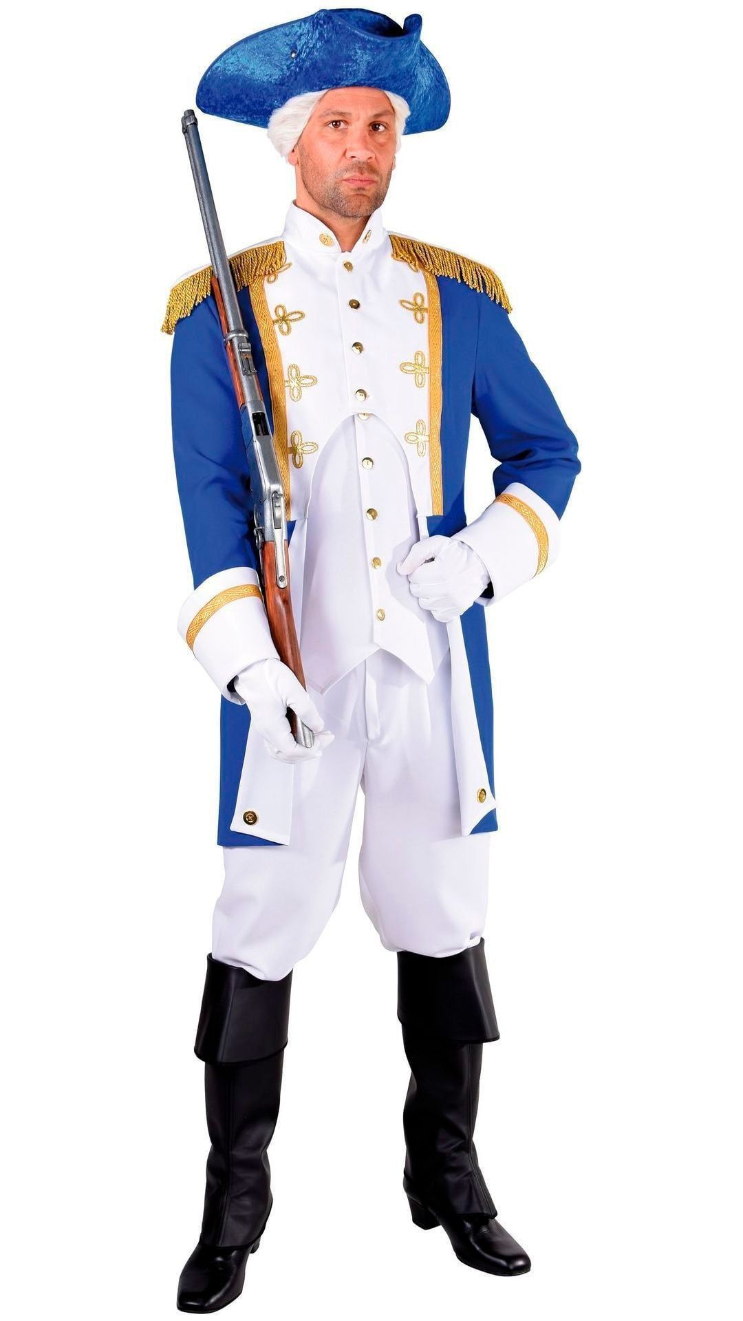 Musketiers jas blauw heren