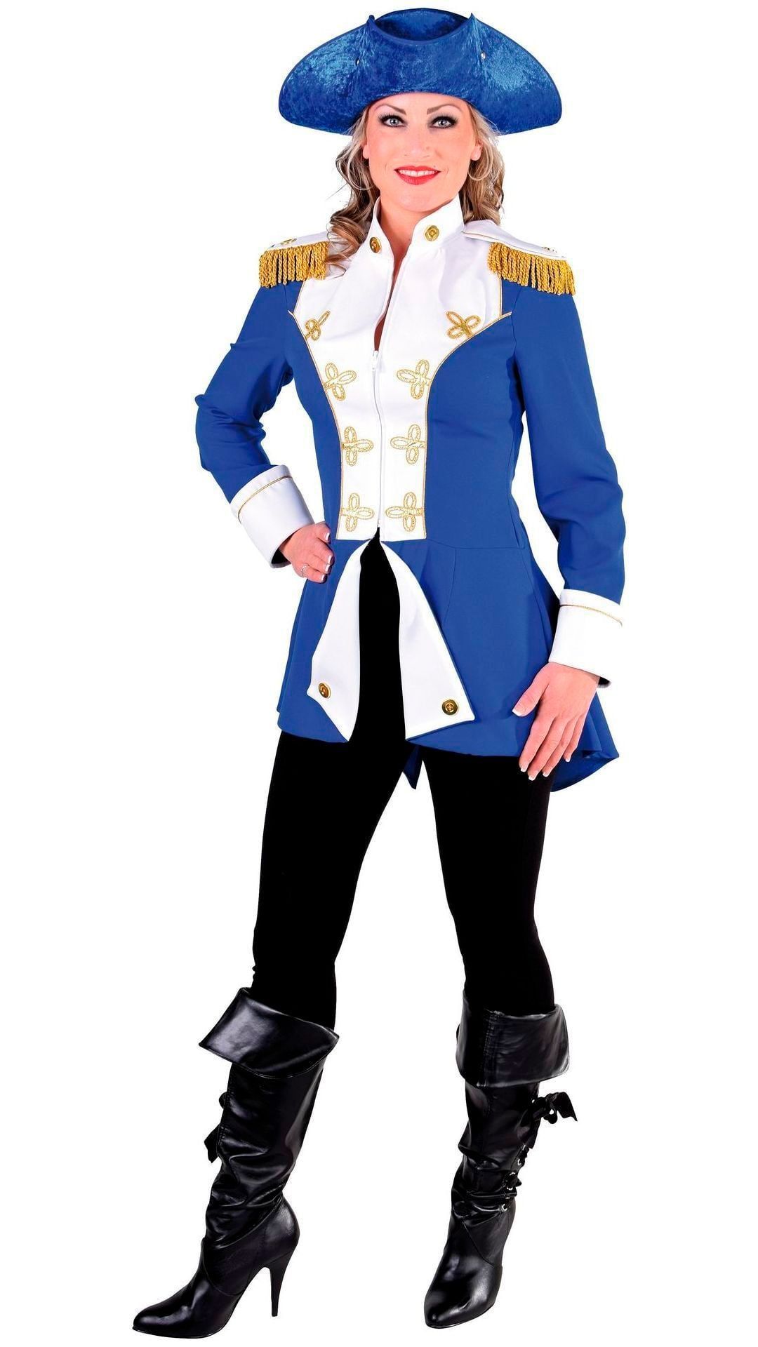 Musketiers jas blauw vrouwen