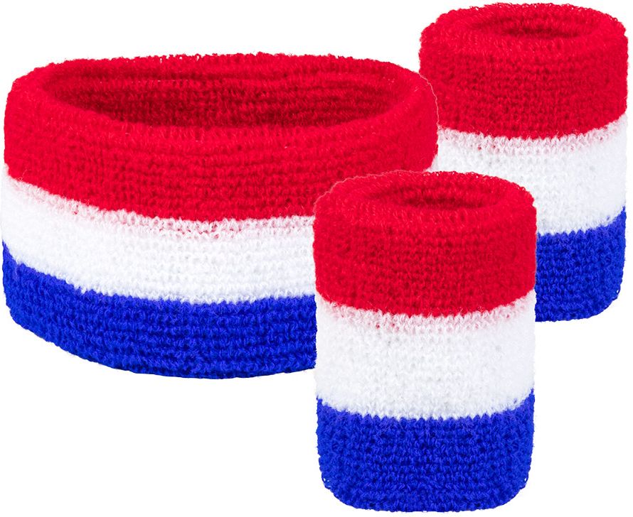 Nederlandse vlag zweetbandjes set