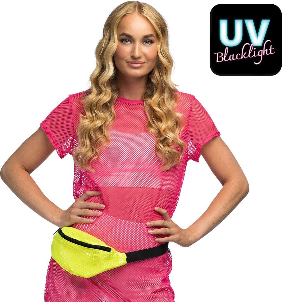 Neon Geel Heuptasje met Rits