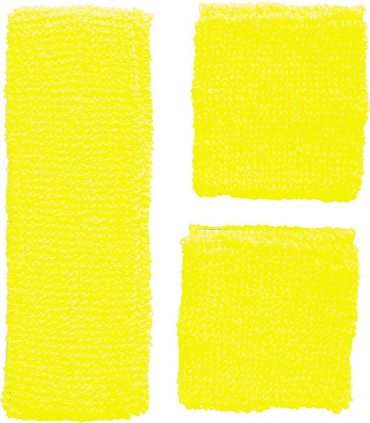Neon gele zweetbandjes set
