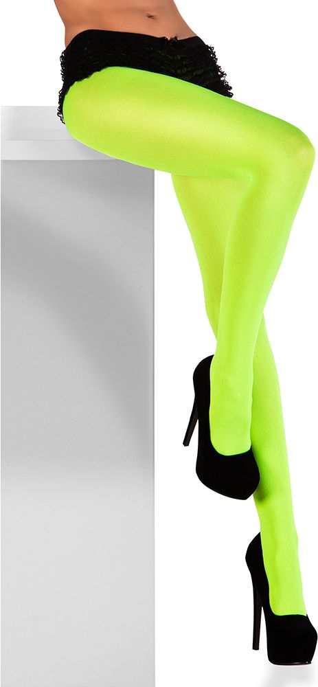 Neon groen panty opaque