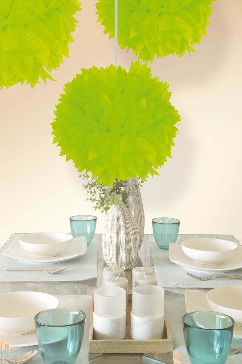 Neon groene Pompom