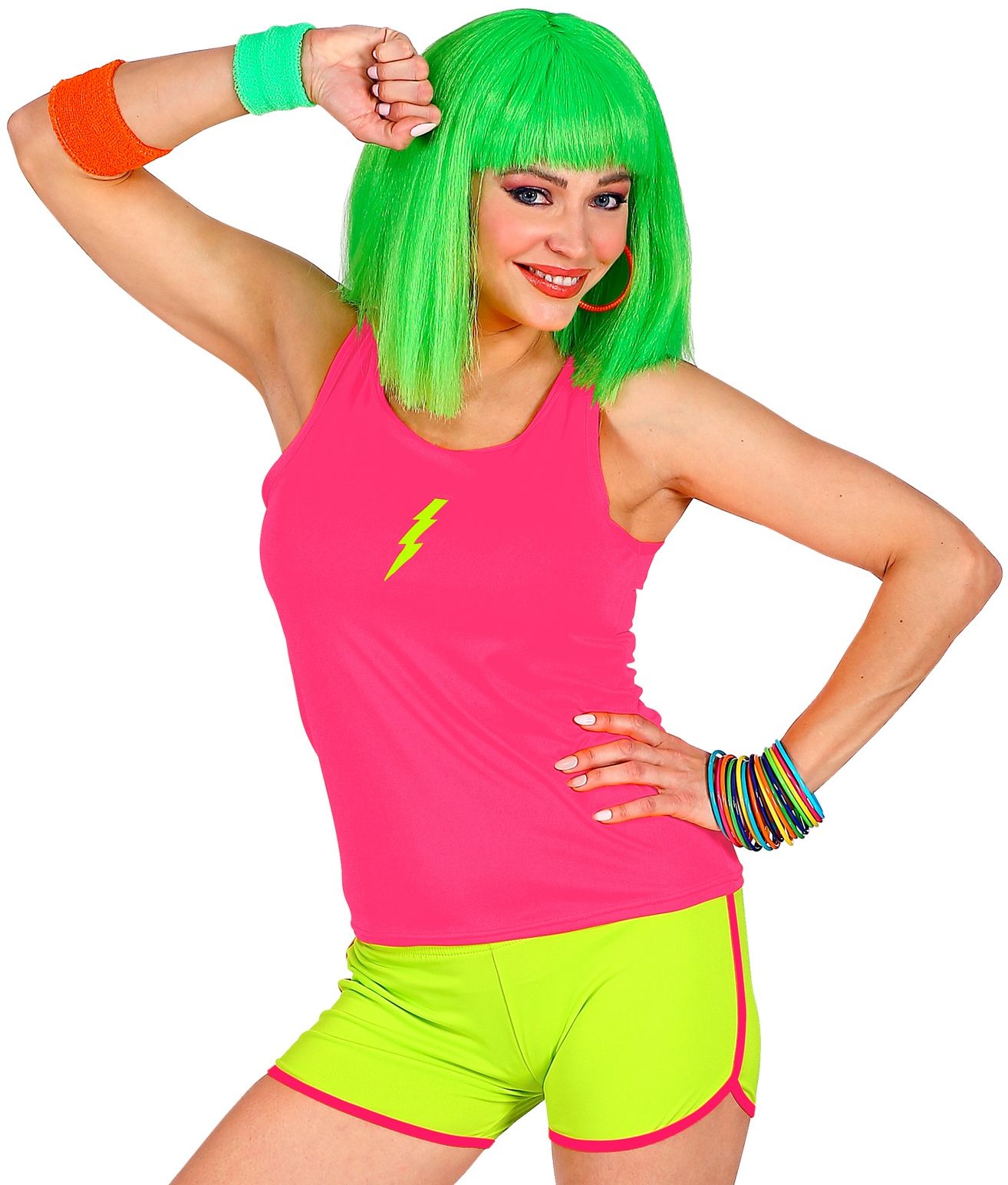 Neon hotpants geel