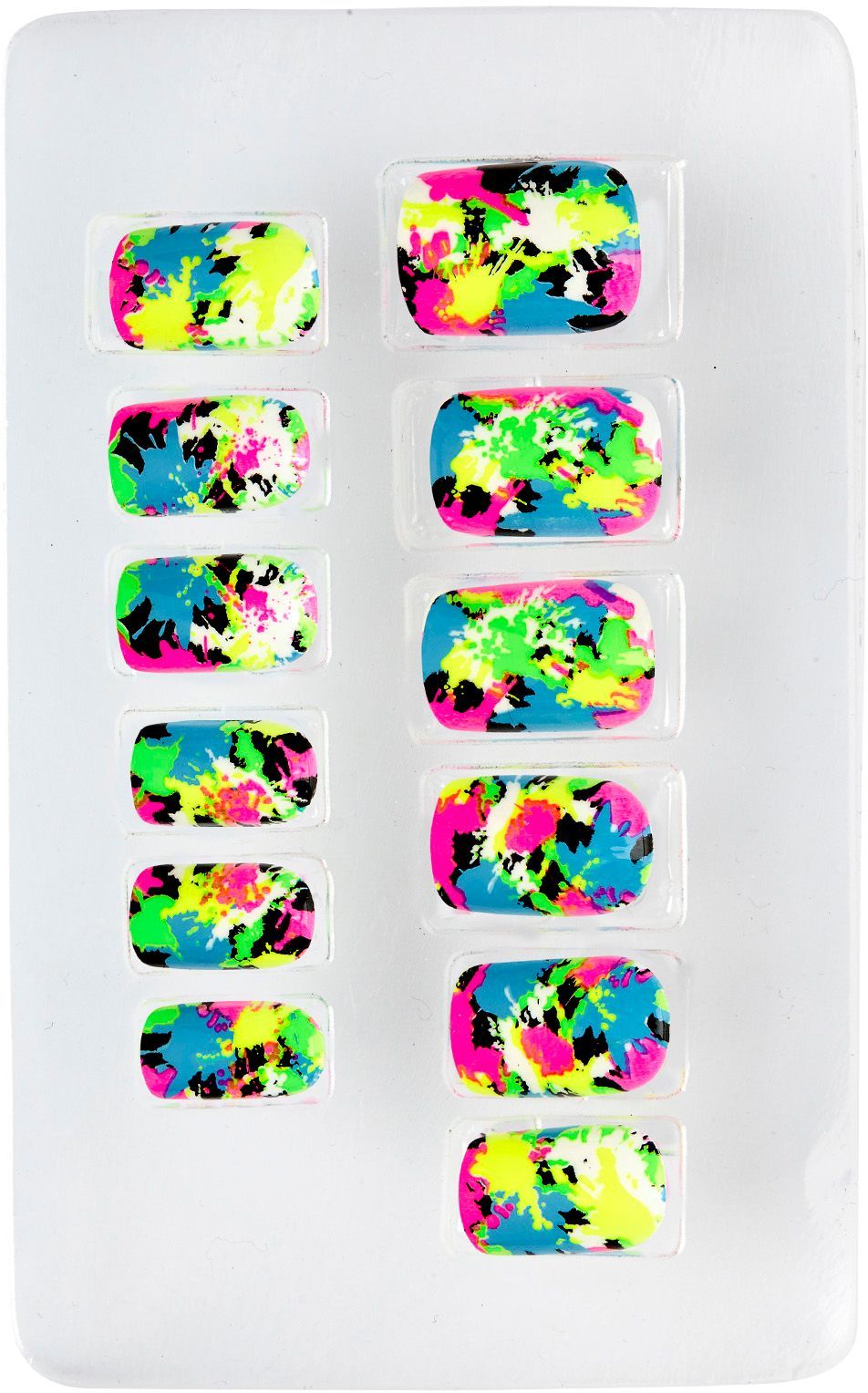 Neon nagels gevlekt