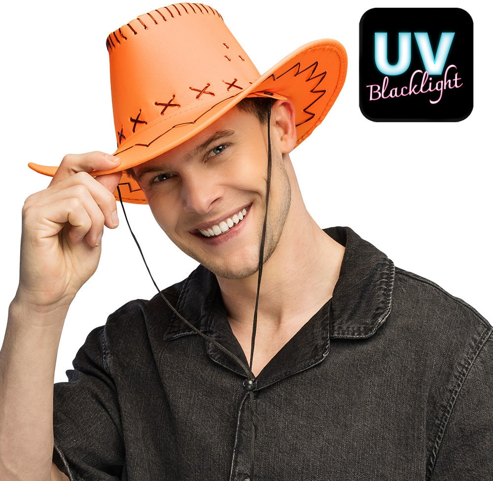 Neon Oranje Western Cowboyhoed