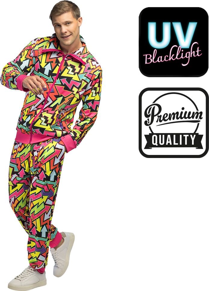 Neon Party Kostuum 90s Heren Street Art