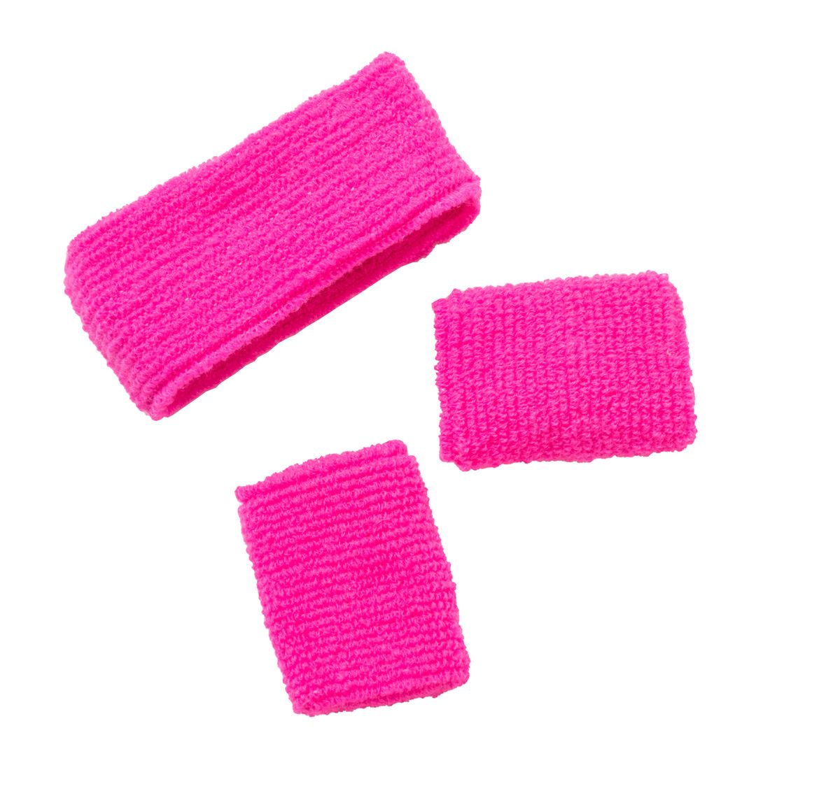 Neon party zweetbandjes roze