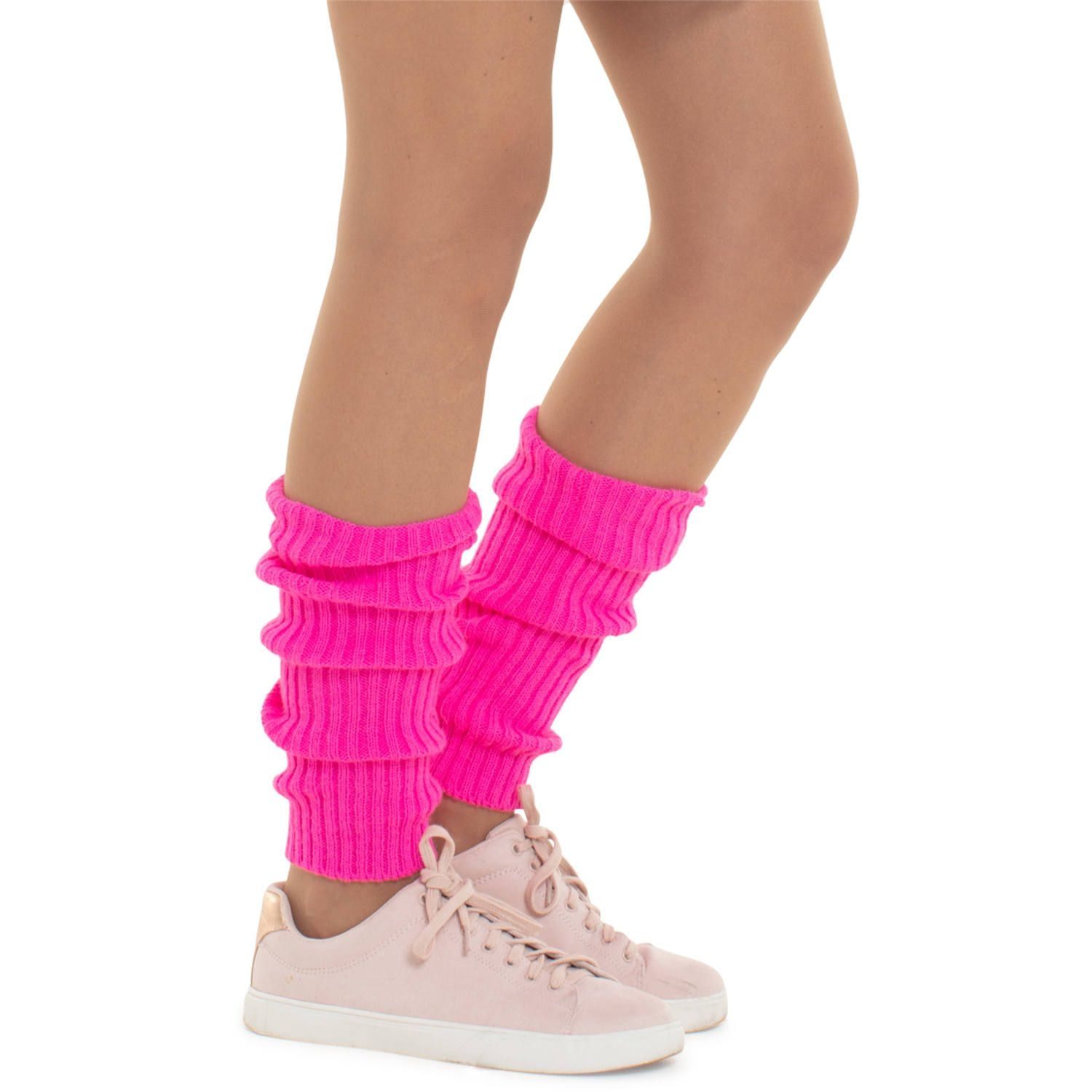 Neon roze beenwarmers foute party