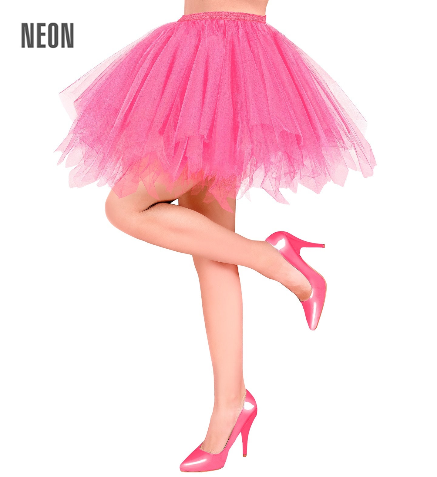 Neon Roze Dames Tutu met Binnenzak