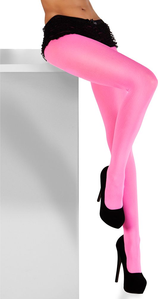 Neon roze panty opaque