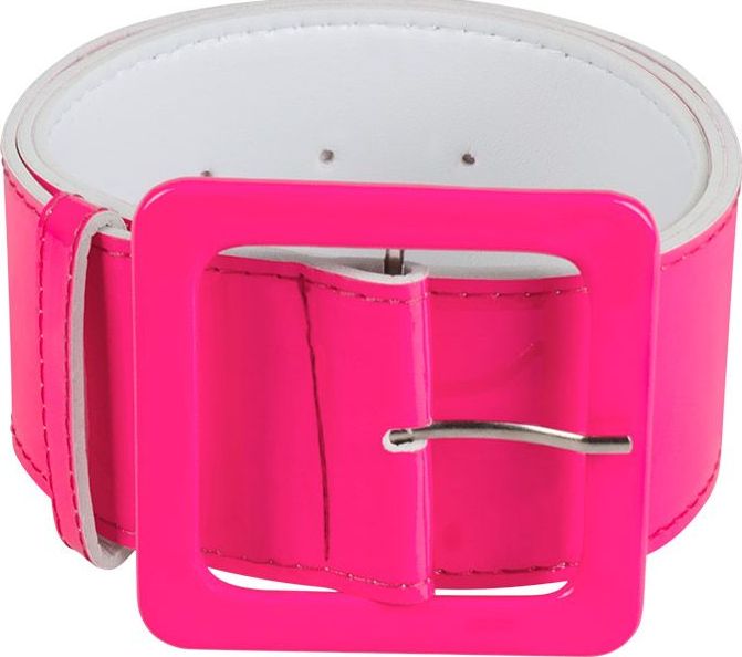 Neon roze riem glanzend