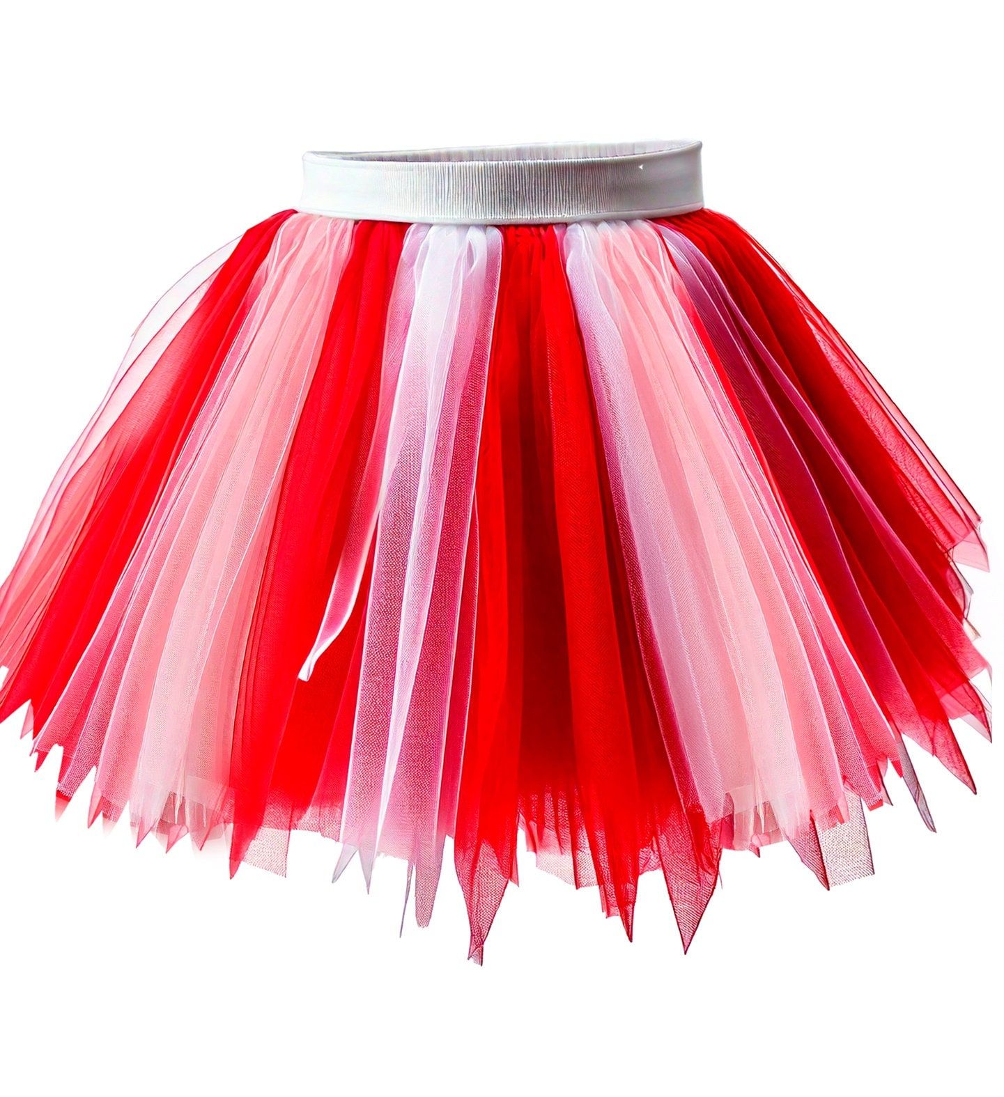 Neon Wit Rood Dames Tutu met Binnenzak