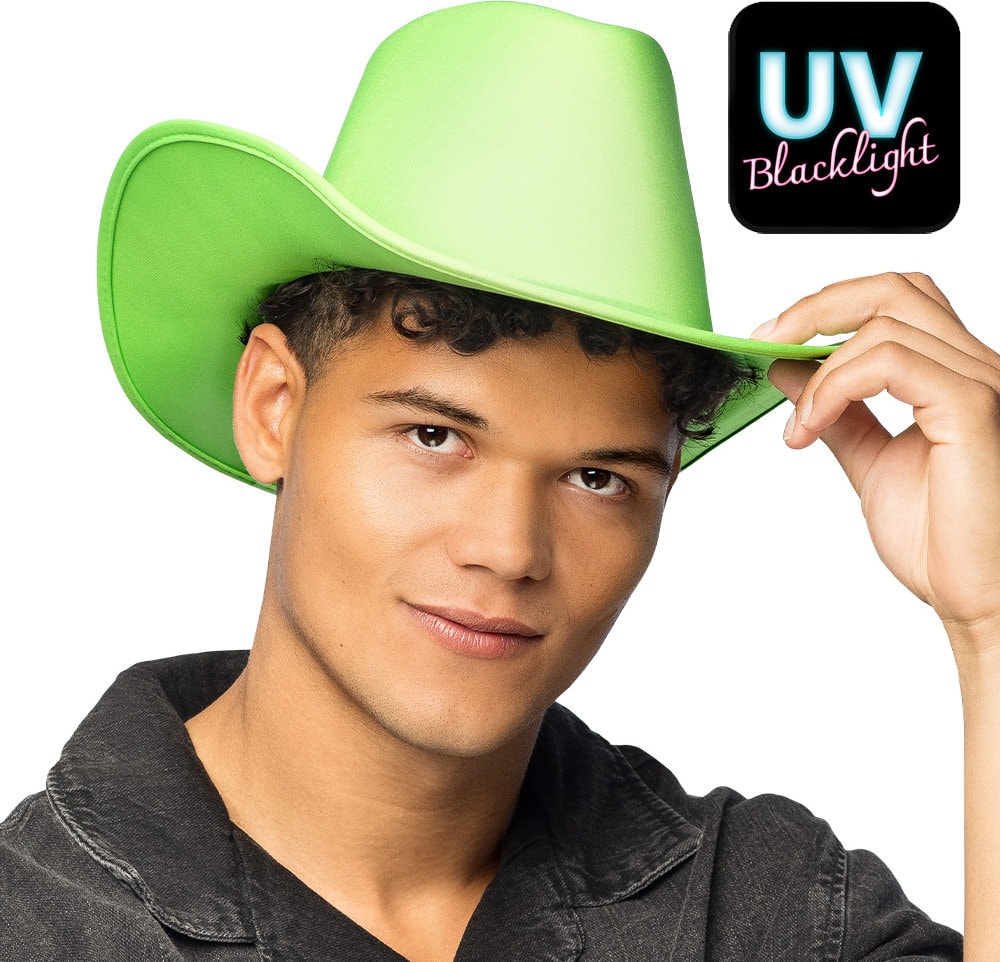 Neongroene Cowboy Hoed