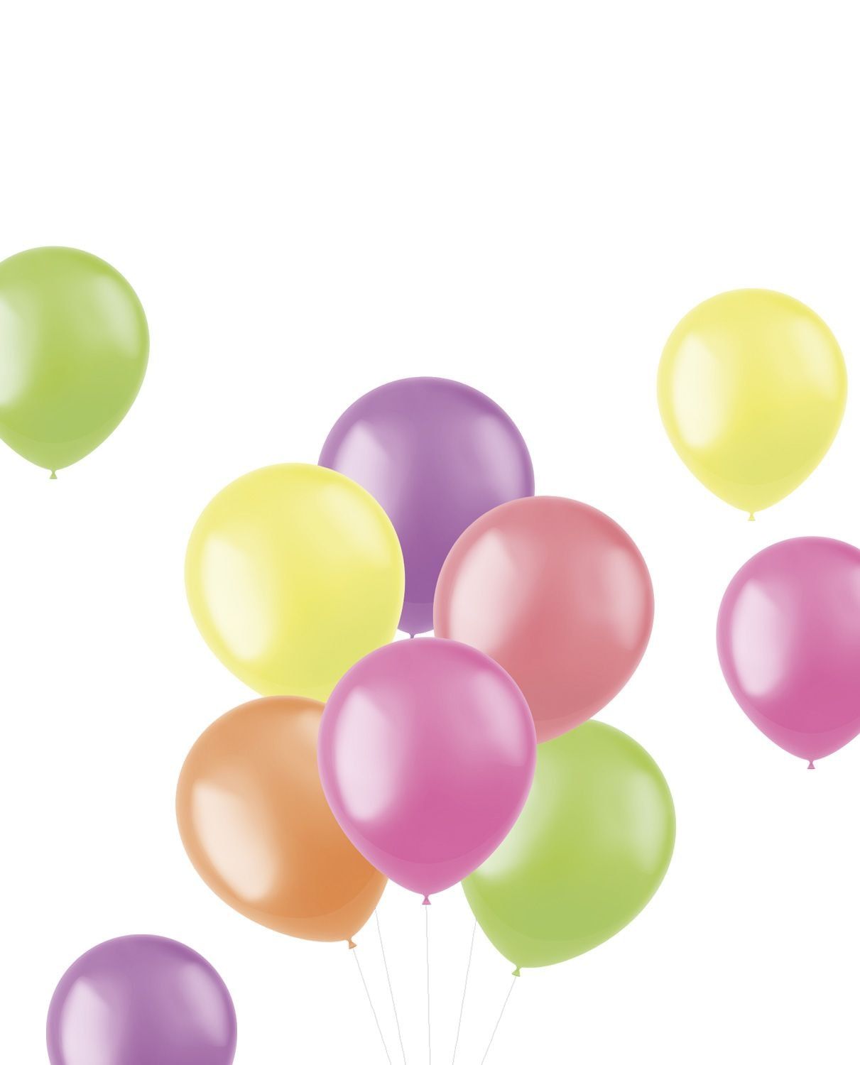 Neonkleurige ballonnen 10st