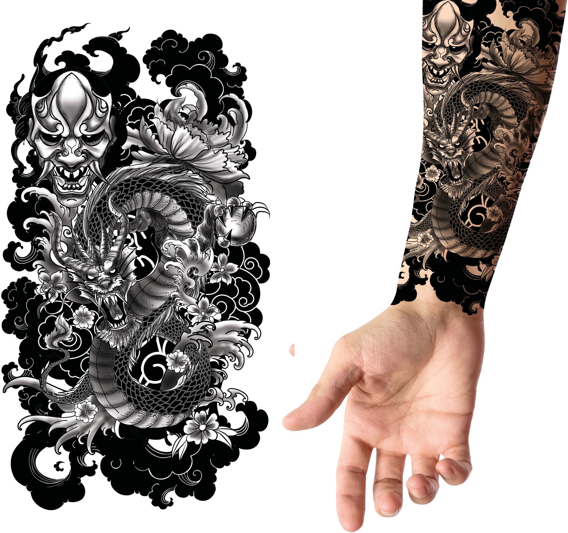 Nep Tattoo Samurai Zwart