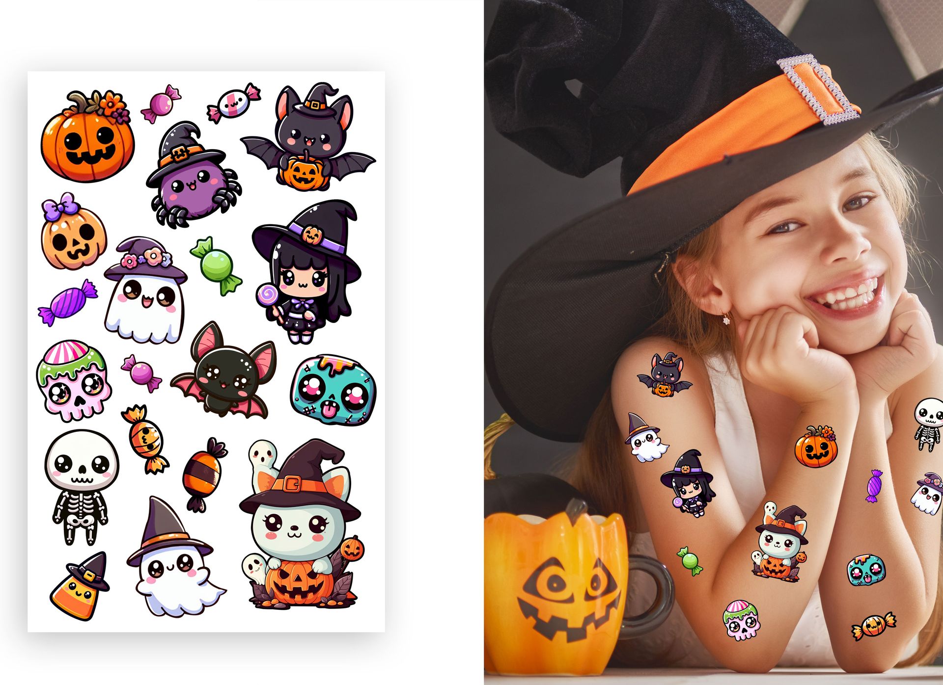 Nep Tattoos Halloween Schattig