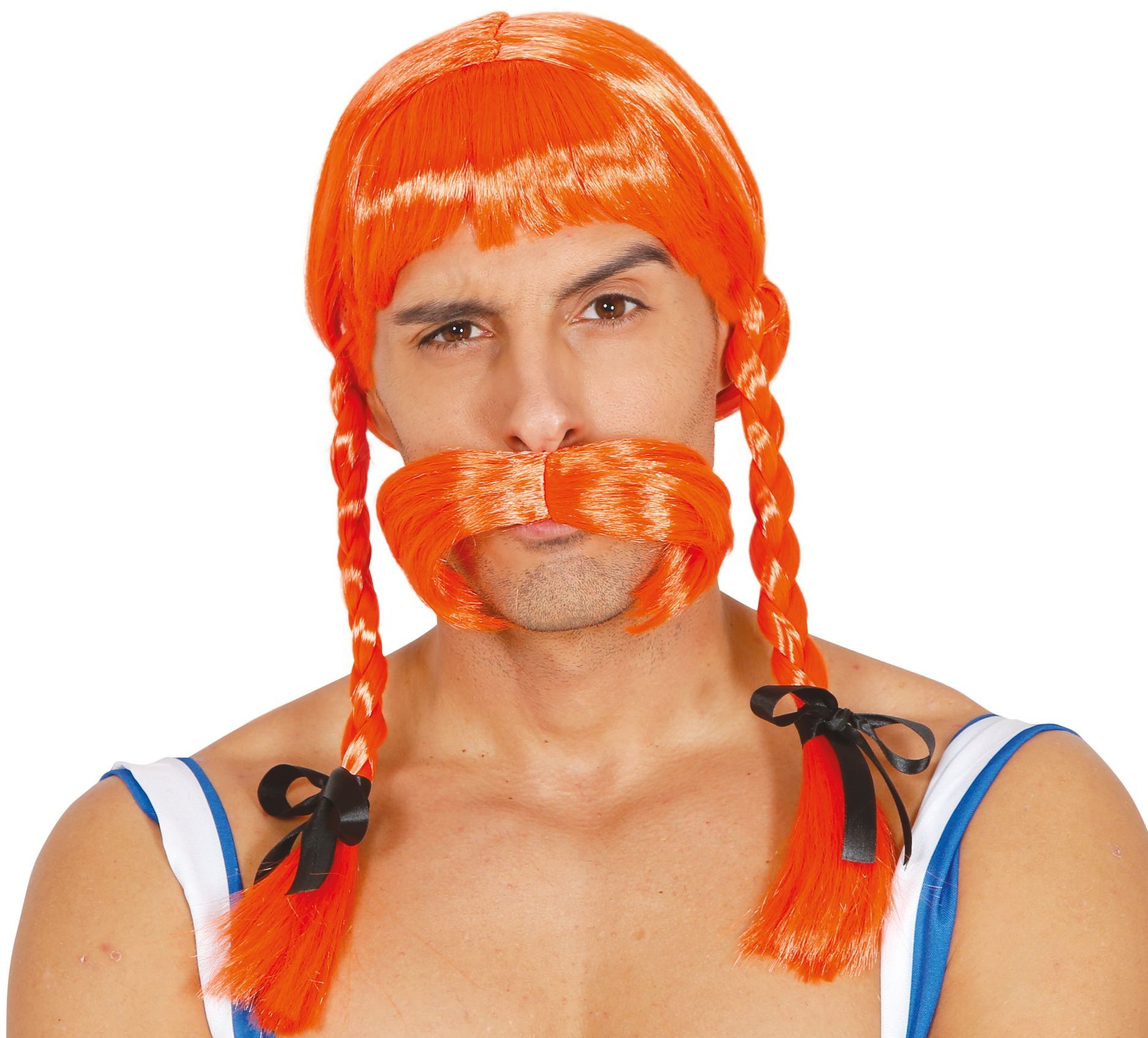 Obelix pruik oranje