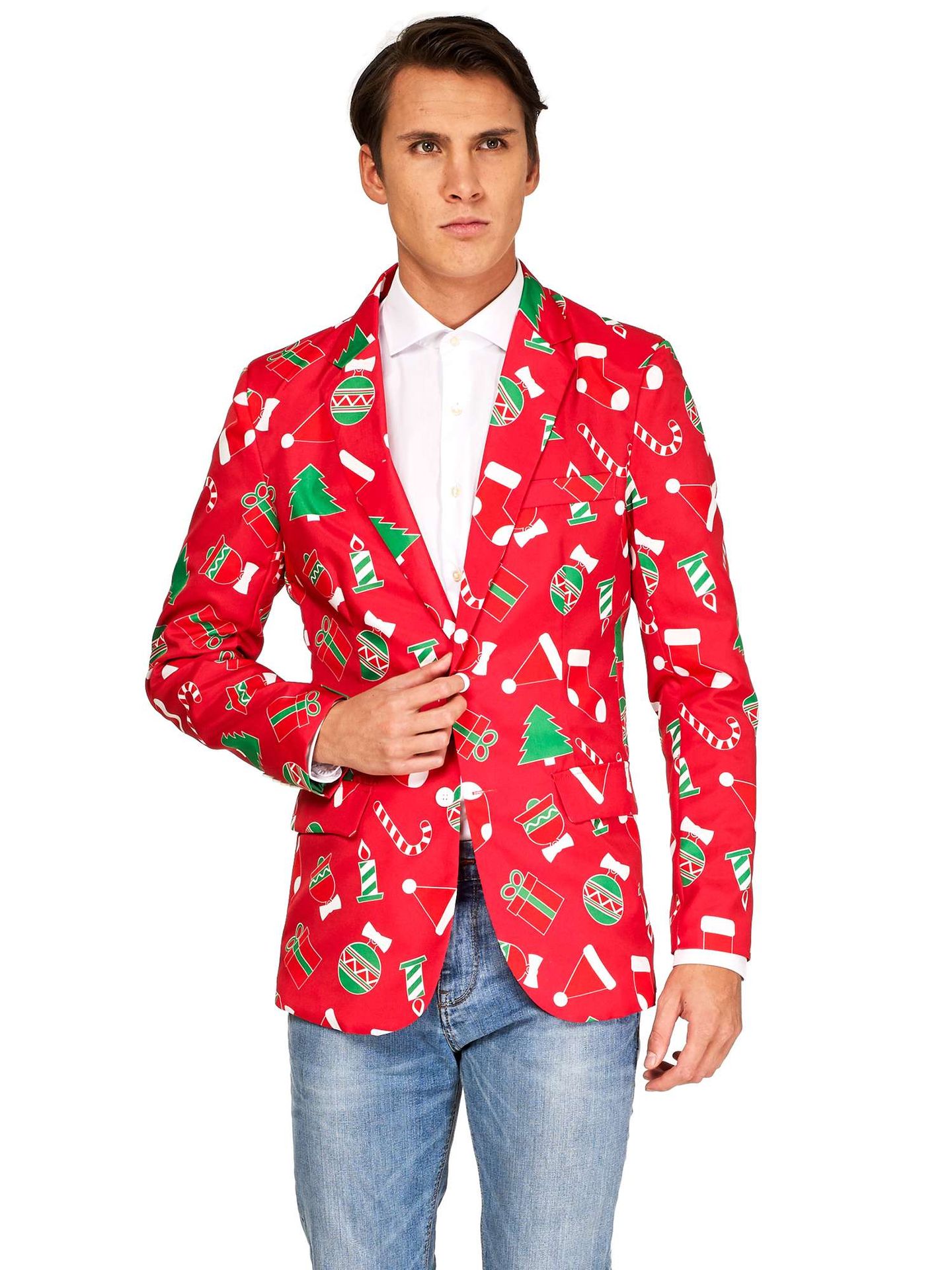 Offstream Men's Colbert Xmas Icons Jacket Rood