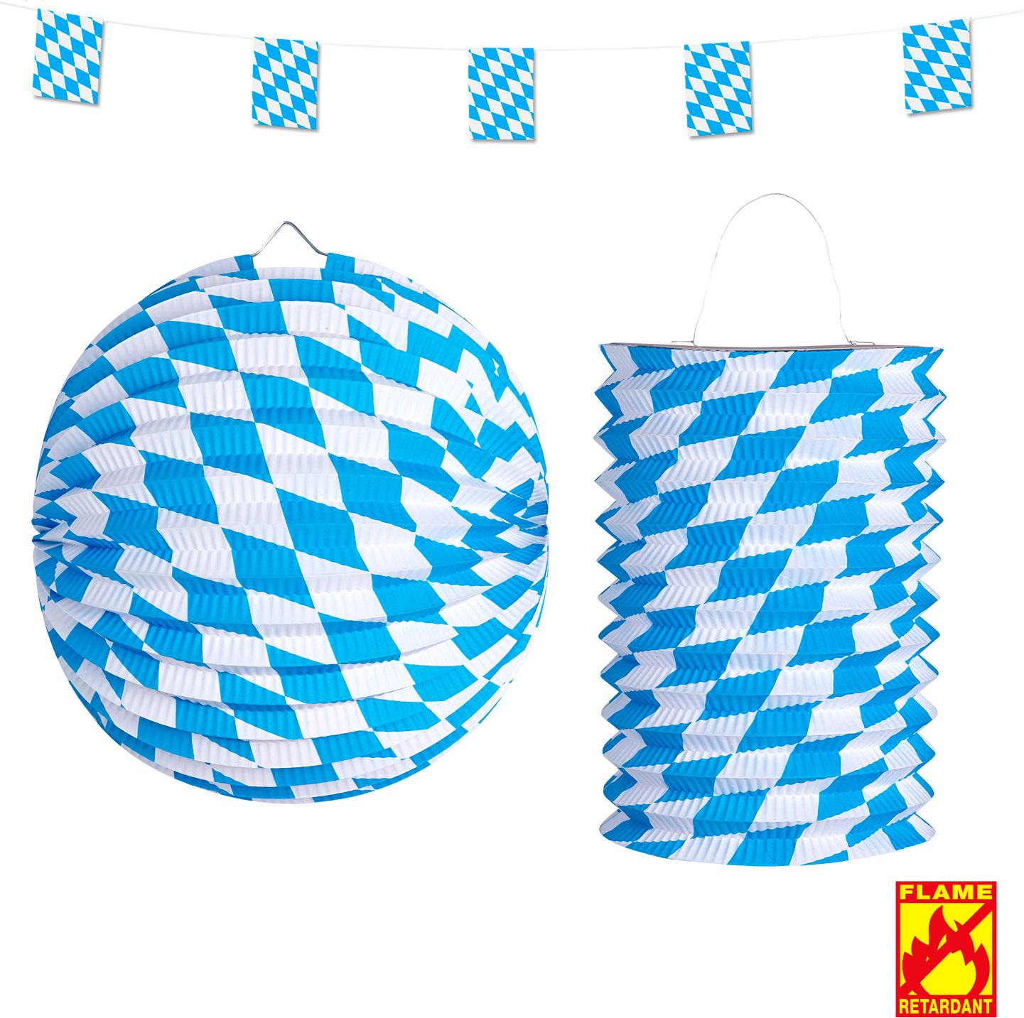 Oktoberfest decoratie set blauw wit