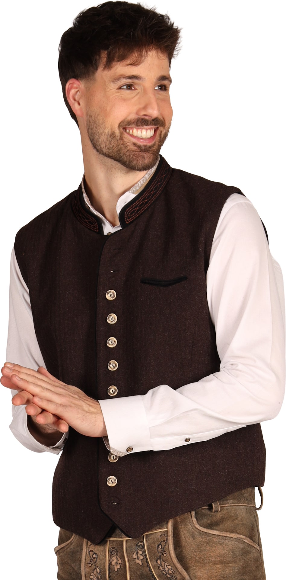 Oktoberfest Gilet Bruin Heren
