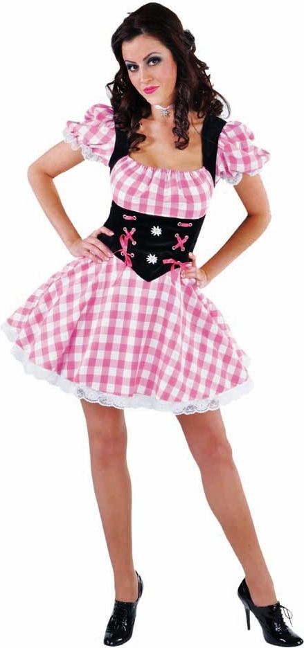 Oktoberfest jurkje roze vrouwen