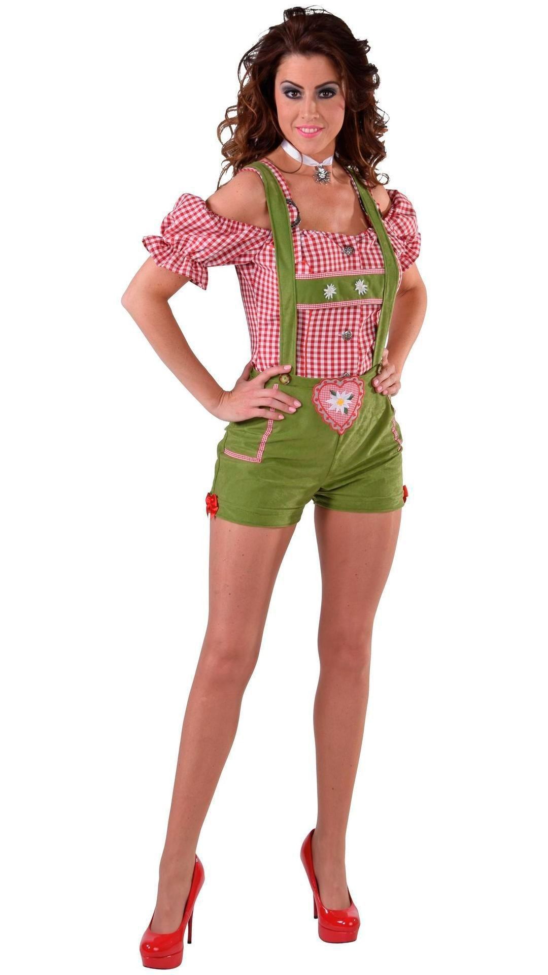 Oktoberfest lederhosen dames groen