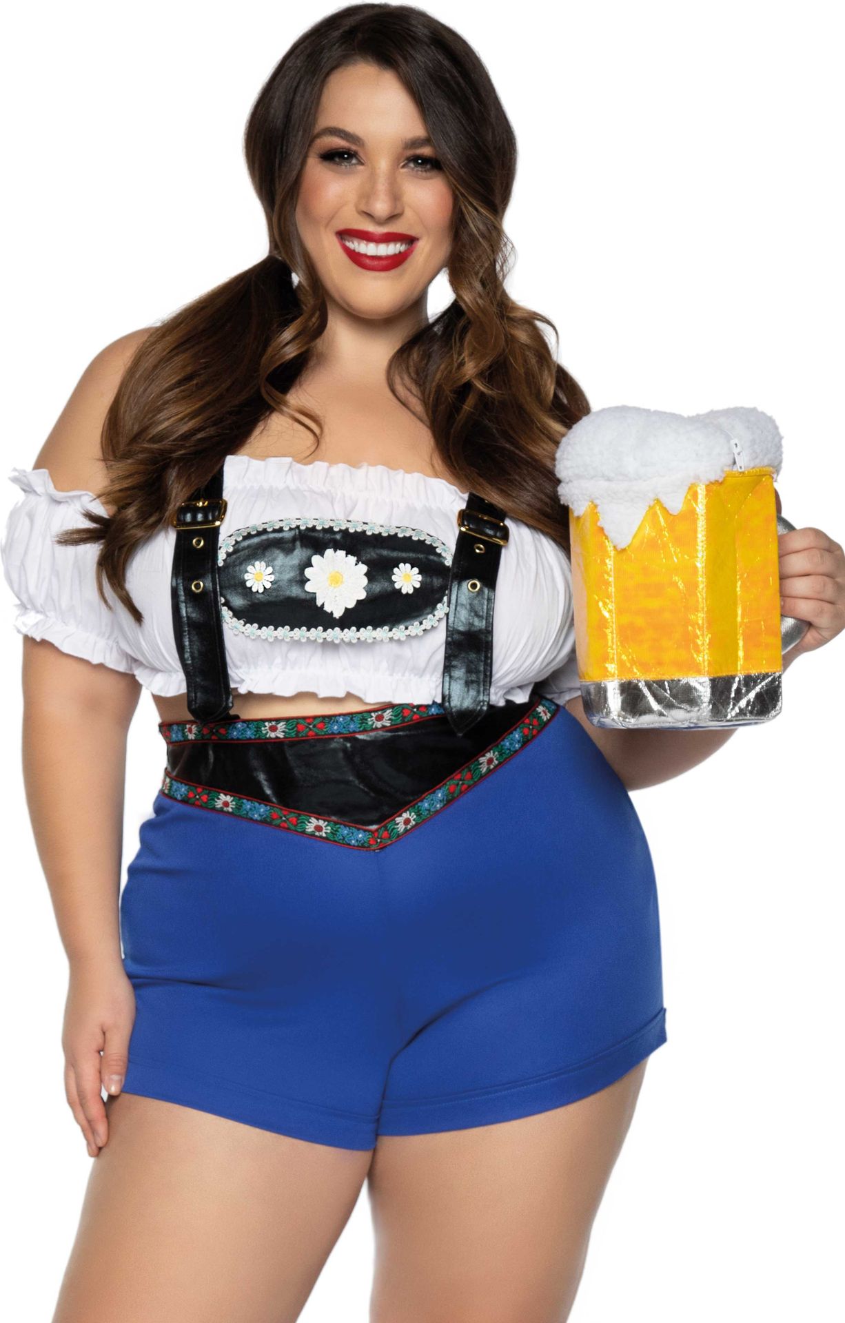 Oktoberfest lederhosen dames plus size
