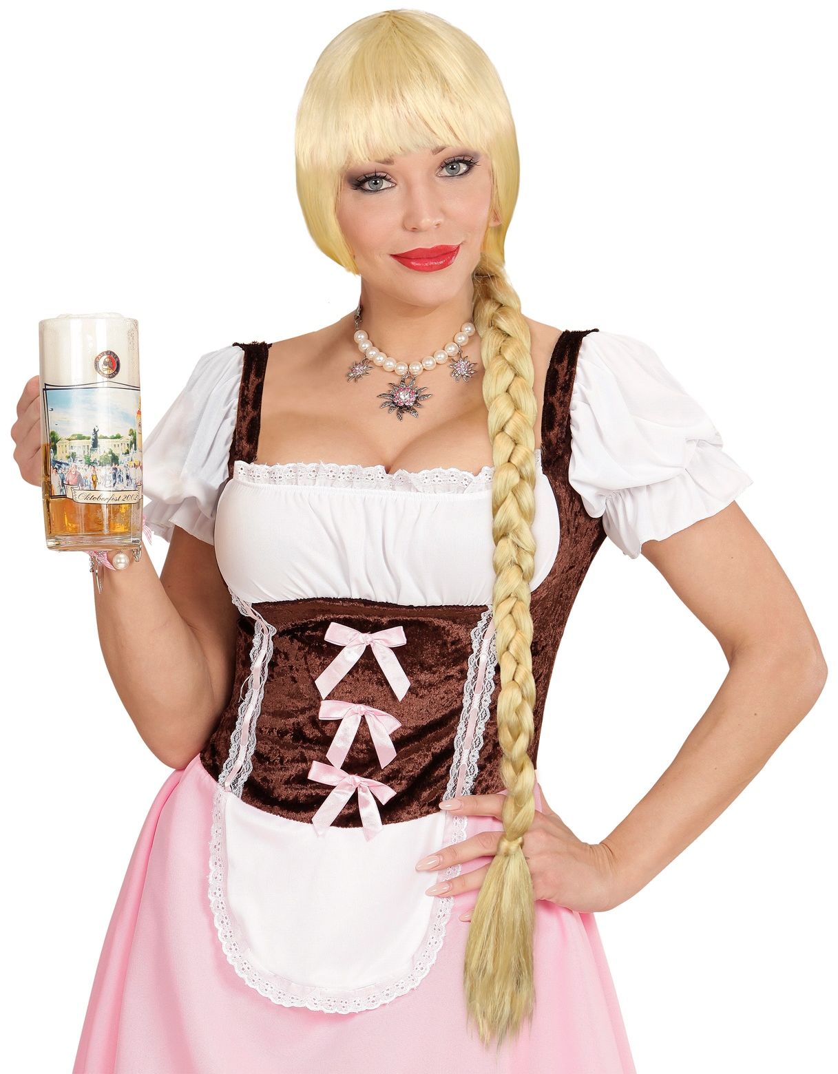 Oktoberfest pruik blond