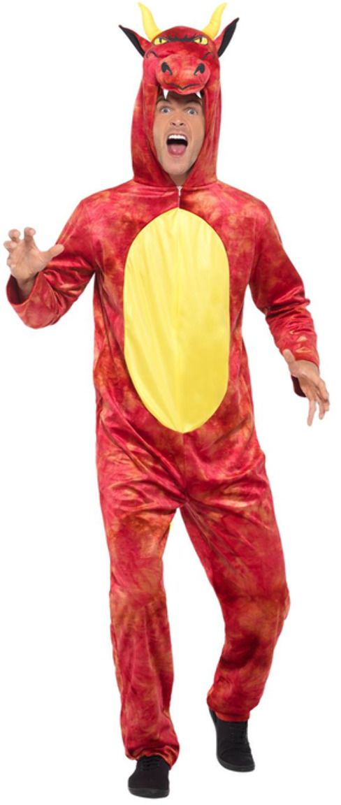 Onesie draak rood