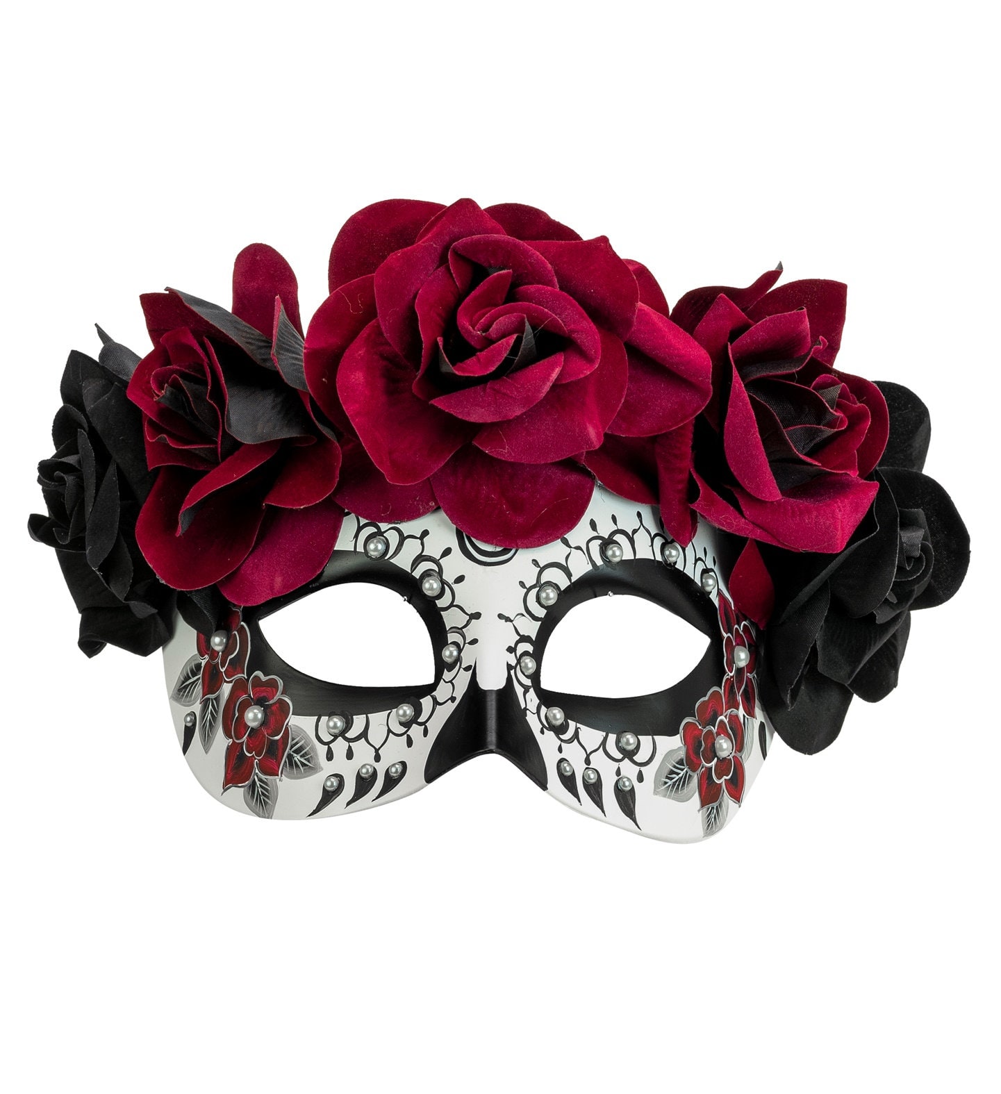 Oogmasker Dia De Los Muertos met Rozen