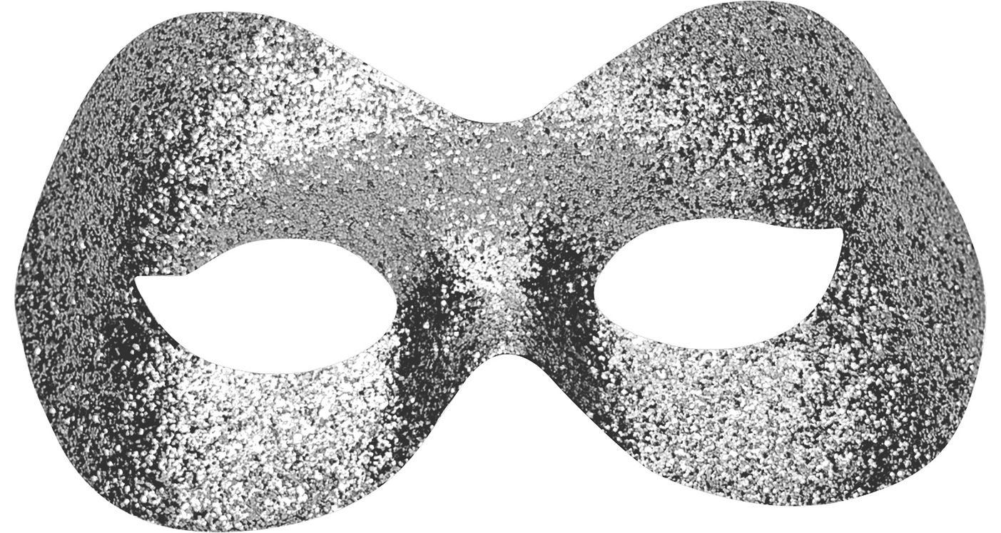 Oogmasker glitter fidelio zilver