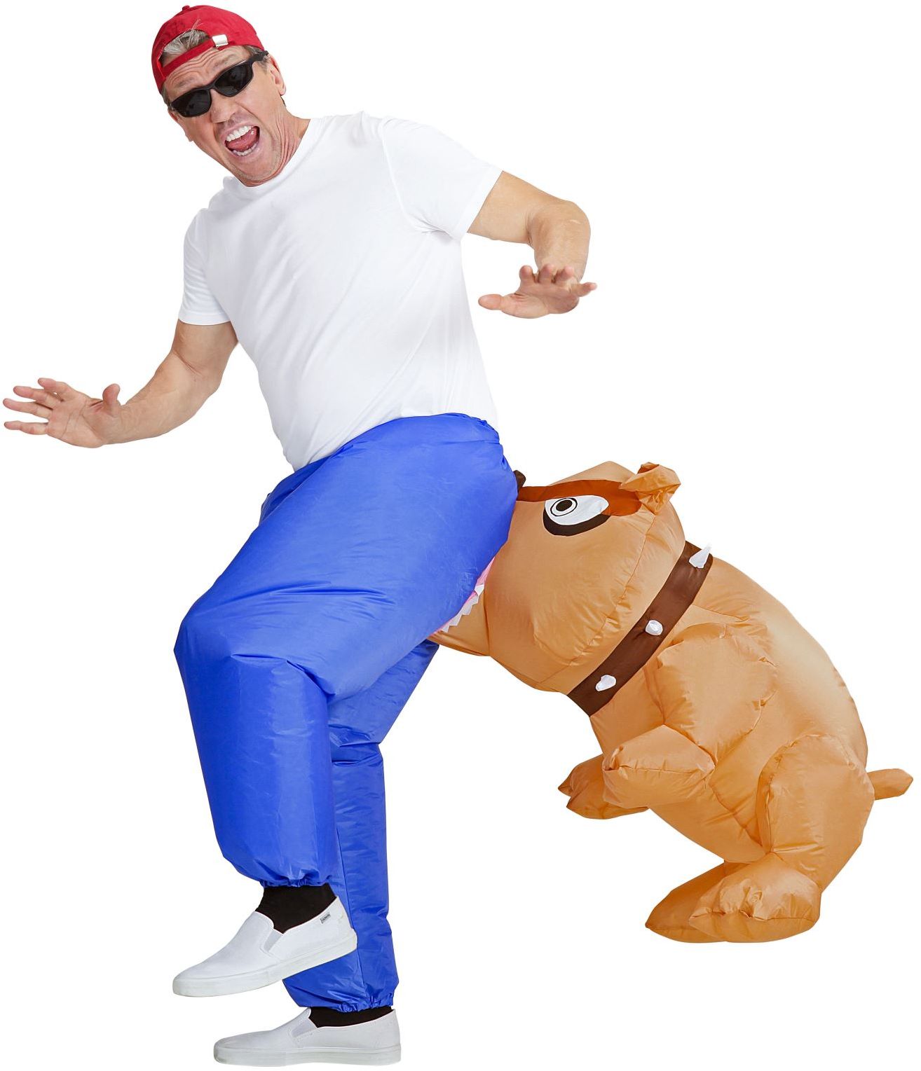 Opblaasbaar bijtende bulldog kostuum