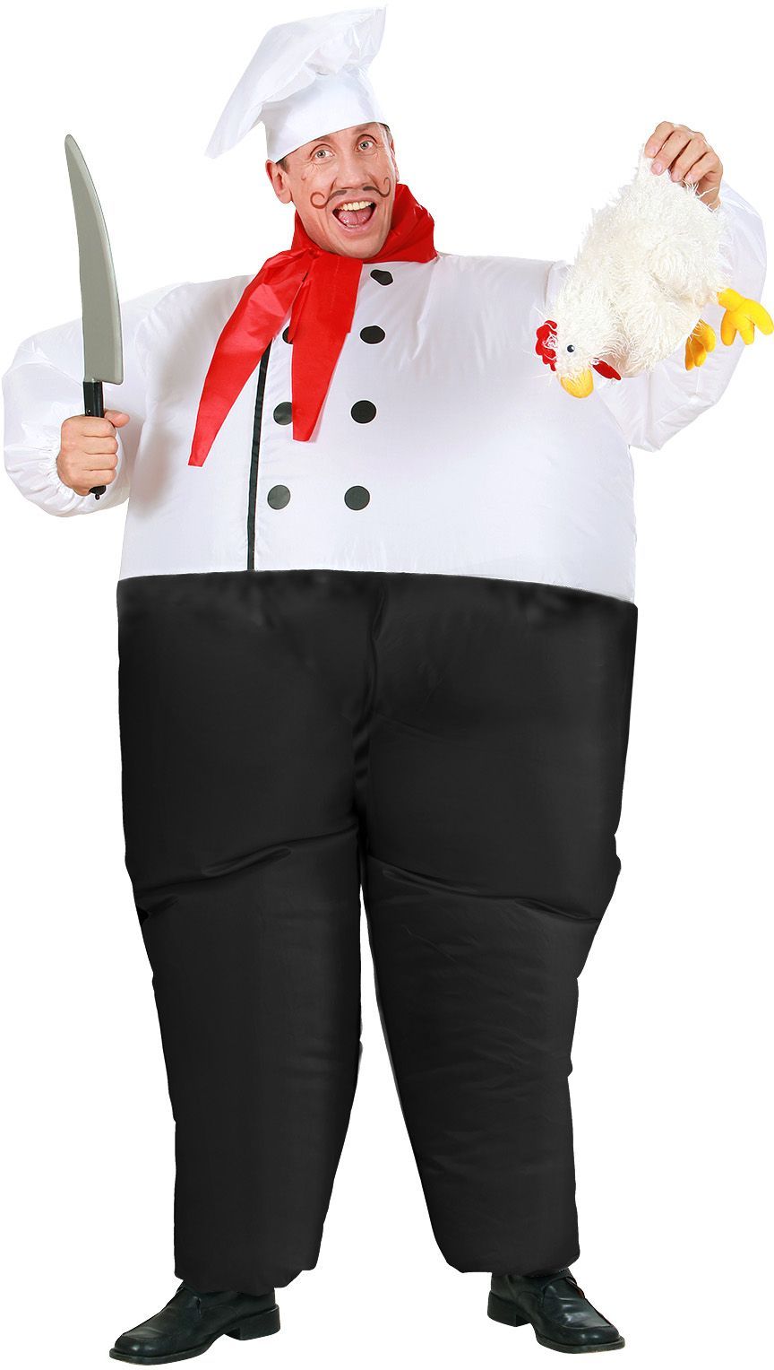 Opblaasbaar chef kok pak