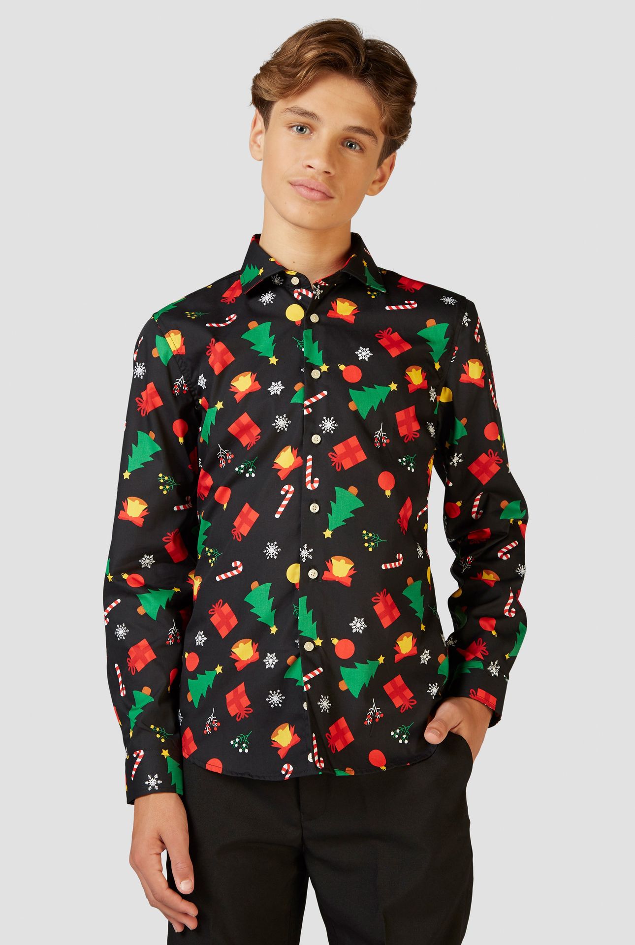 Opposuits Christmas Icons blouse tieners zwart