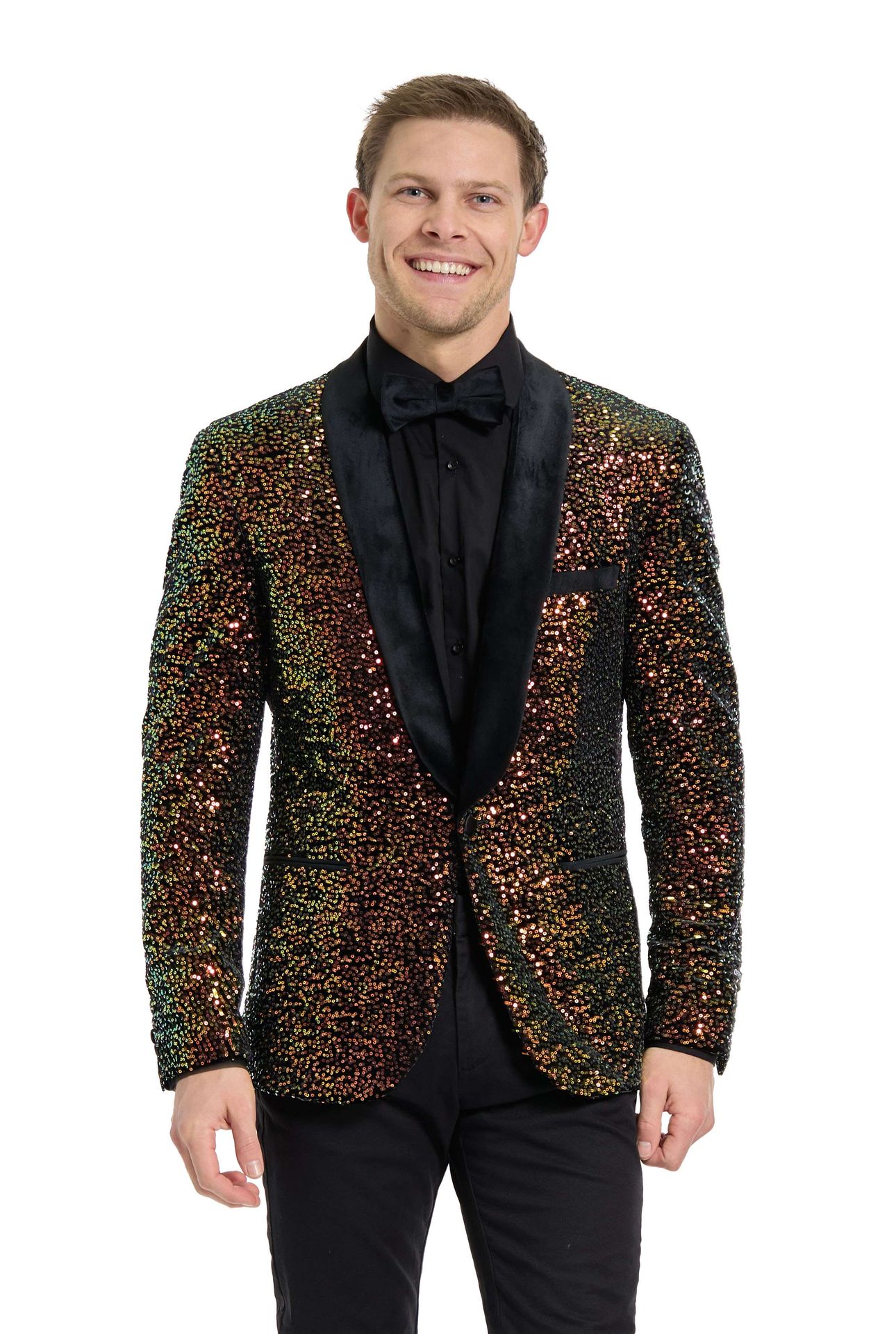 Opposuits Deluxe Men's Colbert Dinner Jacket - Amber Pailletten